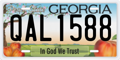 GA license plate QAL1588
