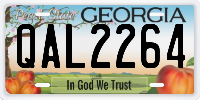 GA license plate QAL2264