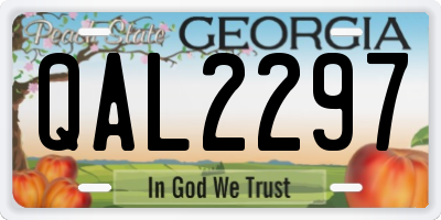 GA license plate QAL2297