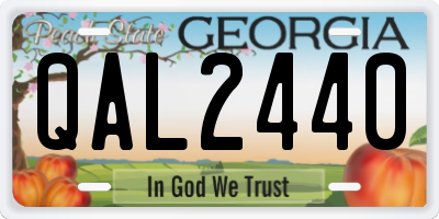 GA license plate QAL2440