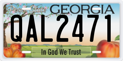 GA license plate QAL2471