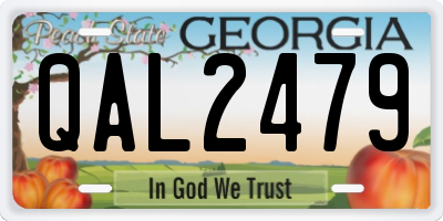 GA license plate QAL2479