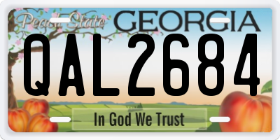 GA license plate QAL2684