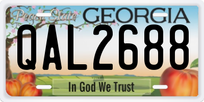 GA license plate QAL2688