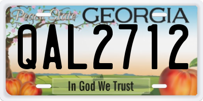 GA license plate QAL2712