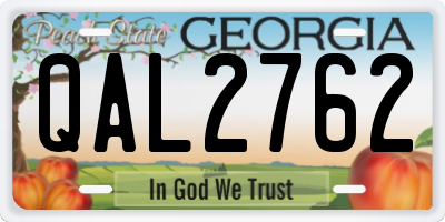 GA license plate QAL2762