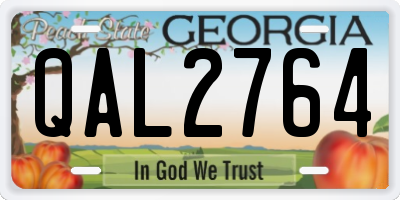 GA license plate QAL2764