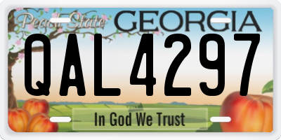 GA license plate QAL4297