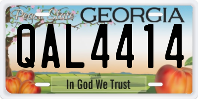 GA license plate QAL4414