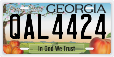 GA license plate QAL4424