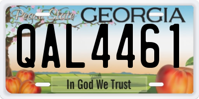 GA license plate QAL4461