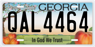 GA license plate QAL4464