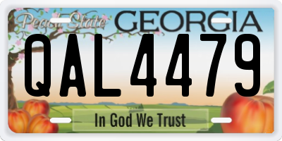 GA license plate QAL4479