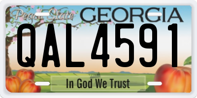 GA license plate QAL4591