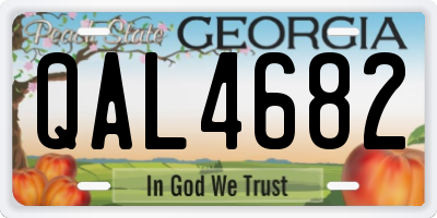 GA license plate QAL4682