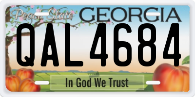 GA license plate QAL4684