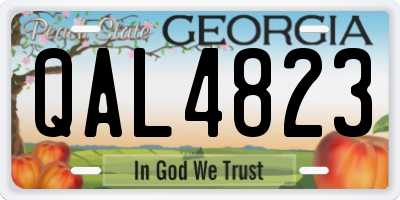GA license plate QAL4823
