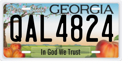 GA license plate QAL4824