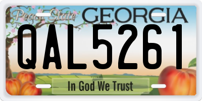 GA license plate QAL5261