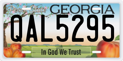 GA license plate QAL5295