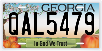 GA license plate QAL5479