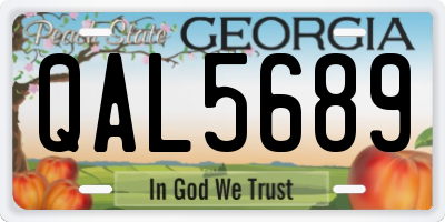 GA license plate QAL5689