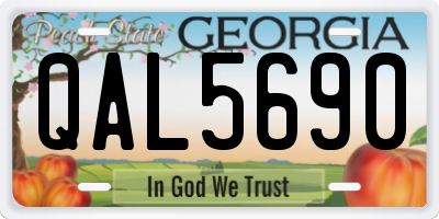 GA license plate QAL5690