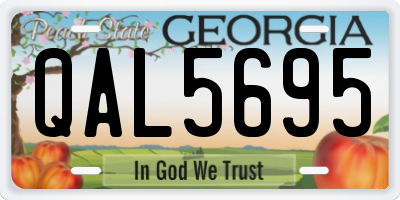 GA license plate QAL5695