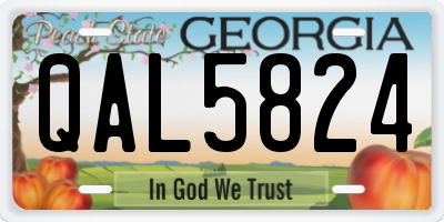 GA license plate QAL5824