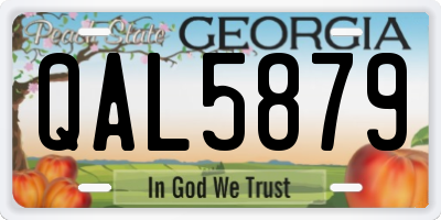 GA license plate QAL5879