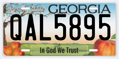 GA license plate QAL5895