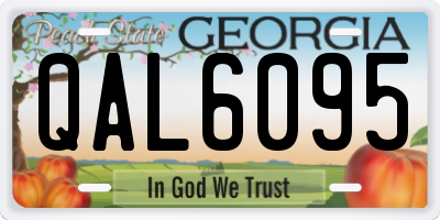 GA license plate QAL6095