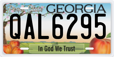 GA license plate QAL6295