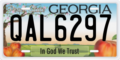 GA license plate QAL6297