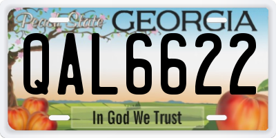 GA license plate QAL6622