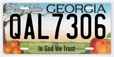 GA license plate QAL7306