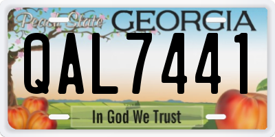 GA license plate QAL7441