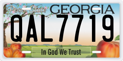 GA license plate QAL7719