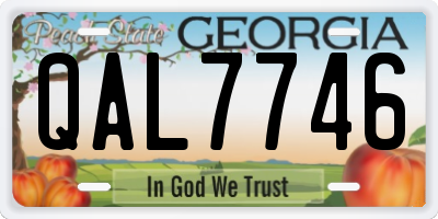 GA license plate QAL7746