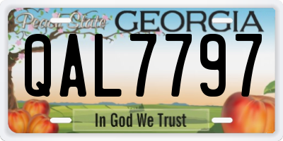 GA license plate QAL7797