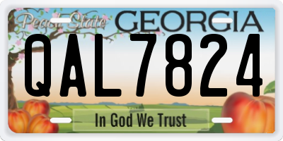 GA license plate QAL7824