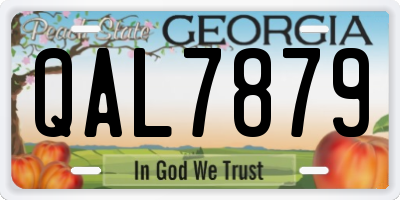 GA license plate QAL7879