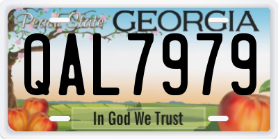 GA license plate QAL7979