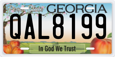 GA license plate QAL8199