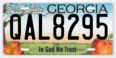 GA license plate QAL8295