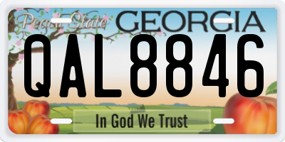 GA license plate QAL8846