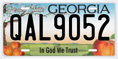 GA license plate QAL9052