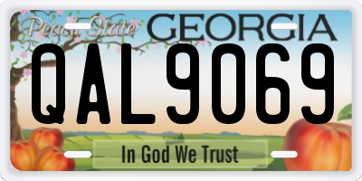 GA license plate QAL9069