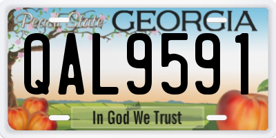GA license plate QAL9591