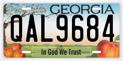 GA license plate QAL9684